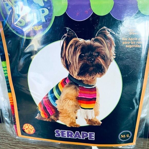 Halloween Dog Serape Mexican Costume M/L - Picture 1 of 3